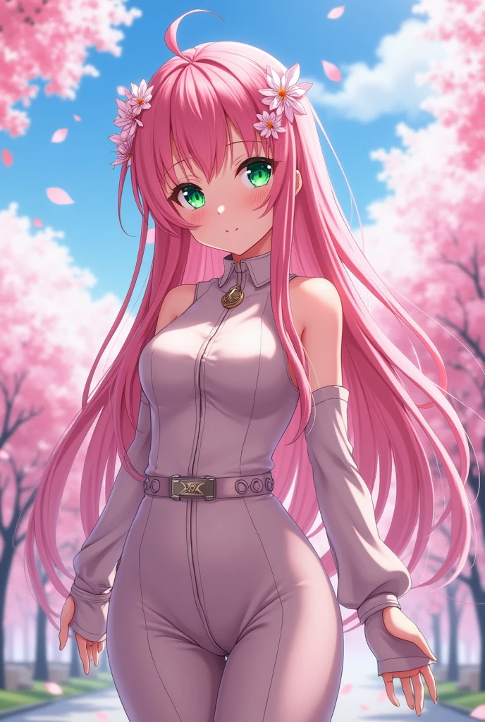 Anime girl showing a breast