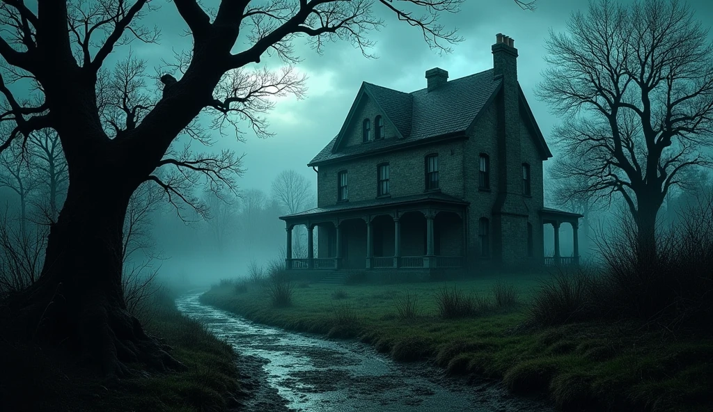 That night, the rain fell heavily, covering the path leading to an old house on the edge of the village that had long been abandoned. Local residents call it the *Old Bloody House* because of the dark history that shadows every wall. No one dared to approach the house, except those who were forced to or didn't know anything.