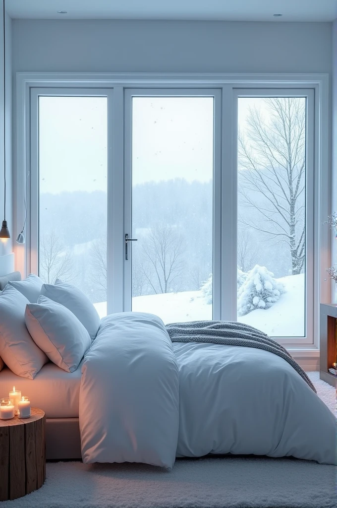 Create peaceful  bedroom in snow ilsand