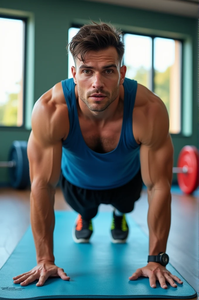 Video of a man doing exercises