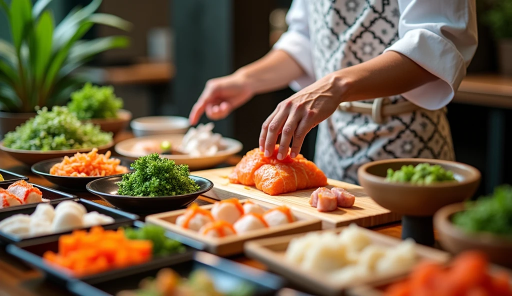 Exciting Journey into Japanese Seafood: Making Fish Cake, Crab Stick, and Sea Grape