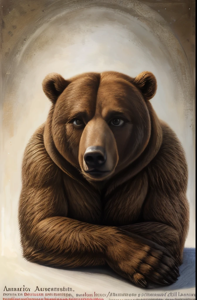 painting of a bear laying down on a white surface, by Andrea Mantegna, by John Steell, by Robert Bateman, by Michael Andrews, extremely detailed!!!, by Paul Bodmer, by Peter de Sève, inquisitive. detailed expression, by Jan Sawka, by Jerry Pinkney, by Giorgio Giulio Clovio, by Roelant Savery