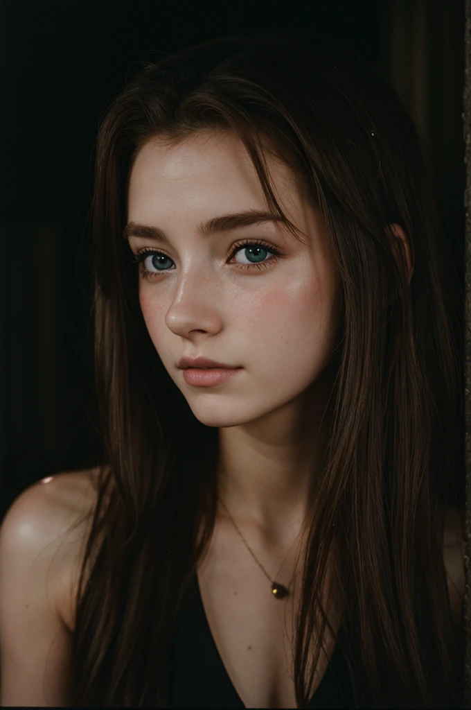 (photography of a 20 year old Aerith Gainsborough), (no close-up), highly detailed face, (smile:0.7) (background inside dark, moody, private study:1.3), steampunk pirate's airship, nikon d850, film stock photography, for kodak portra 400 ,camera f1.6 lens, bokeh, analog style, rich colors, hyper realistic, lifelike texture, dramatic lighting, cinestill 800, messy hair, serious, (freckles:0.4), pale skin, cute sexy