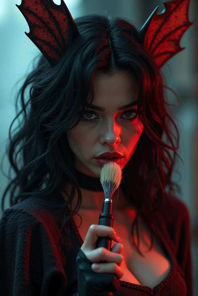 Melina as a mortal with a bat sucking am cock