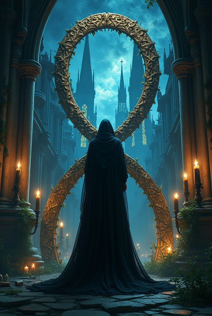 Hardcore infinity sign in gothic universe style