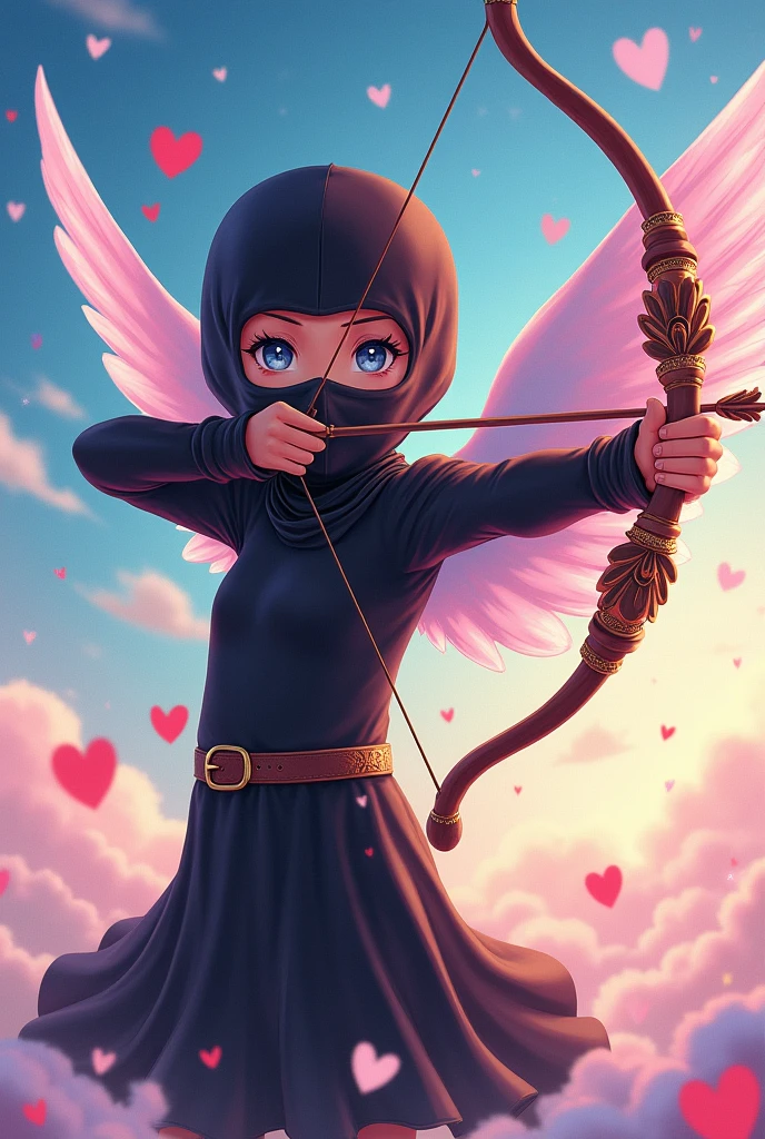 Cupid with a balaclava in anime 