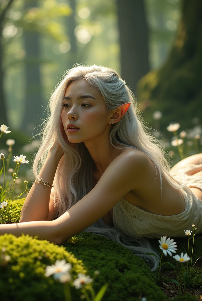 Hot elf lying down naked