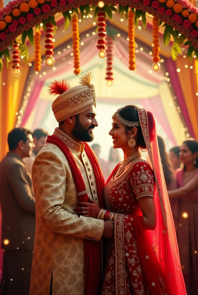 Punjabi bride and groom