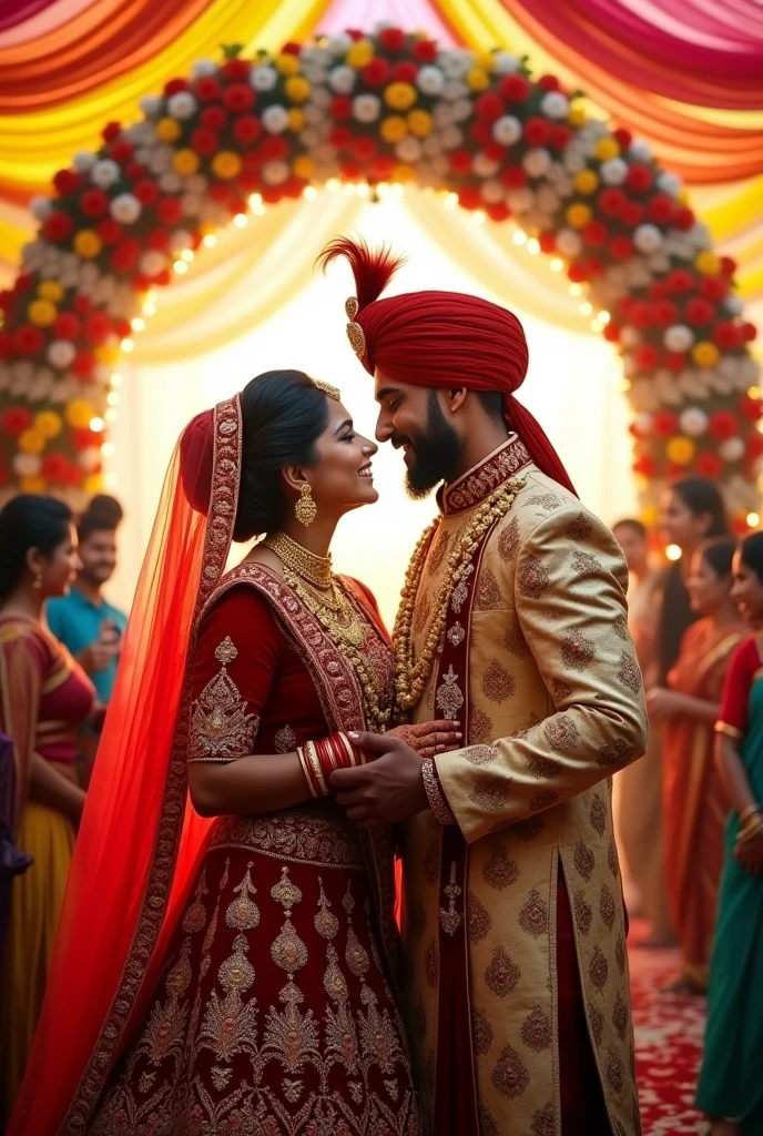 Punjabi bride and groom