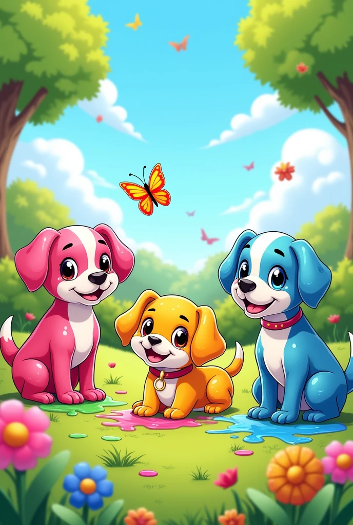 Coloring pet dogs
