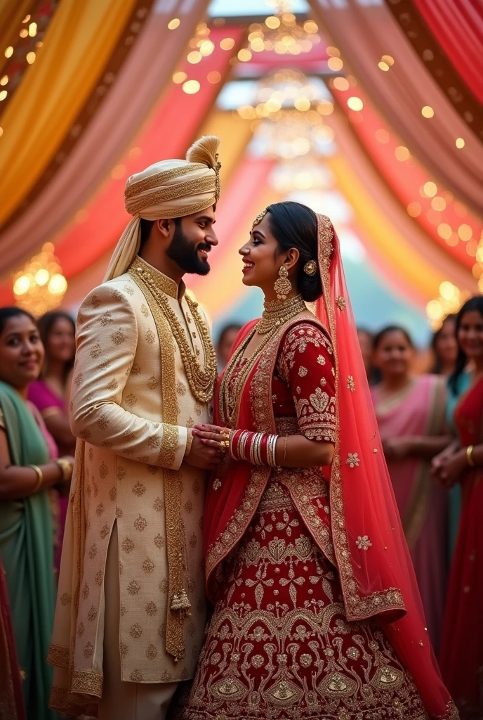 2d photo of Punjabi bride and groom