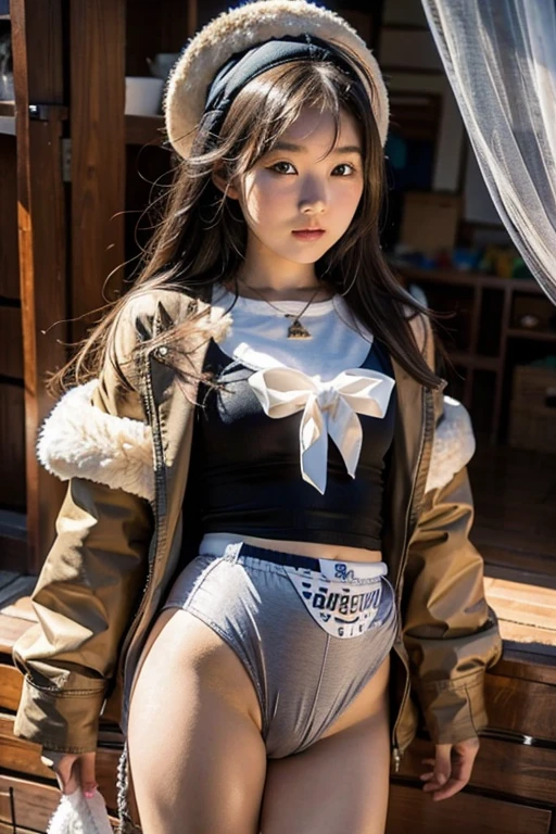 Mongolian Girl, 12, Diaper