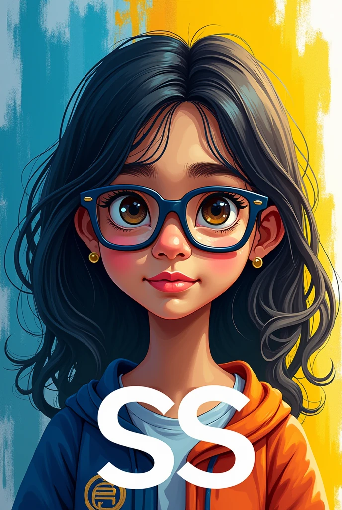 C S S with IQRA BALOCH best logo.
Wearing glasses. Girl