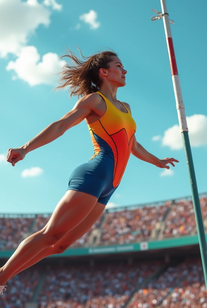 A pole vaulter