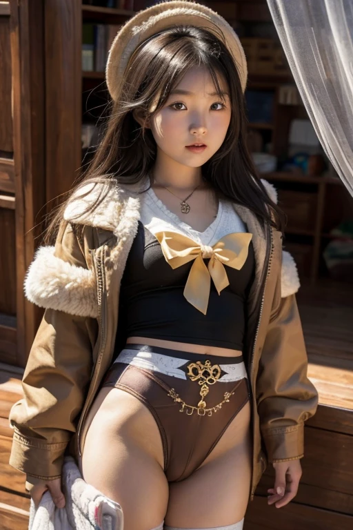 Mongolian Girl, 12, Diaper