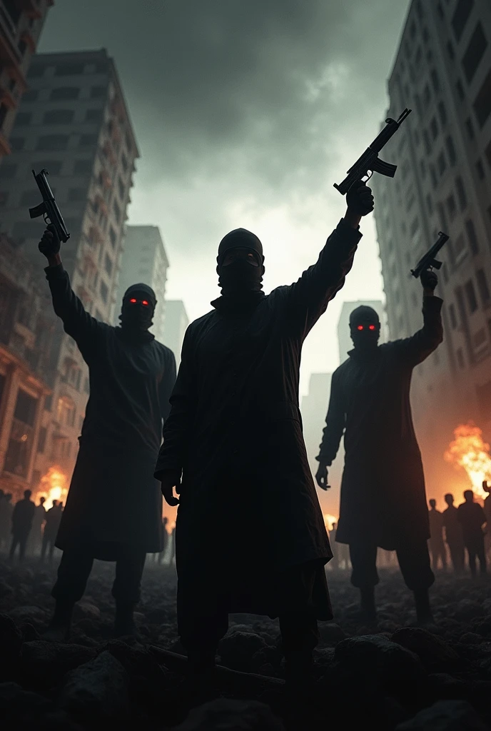 Terrorism, elements in Pakistan , anti people. Political instability. People hands gun