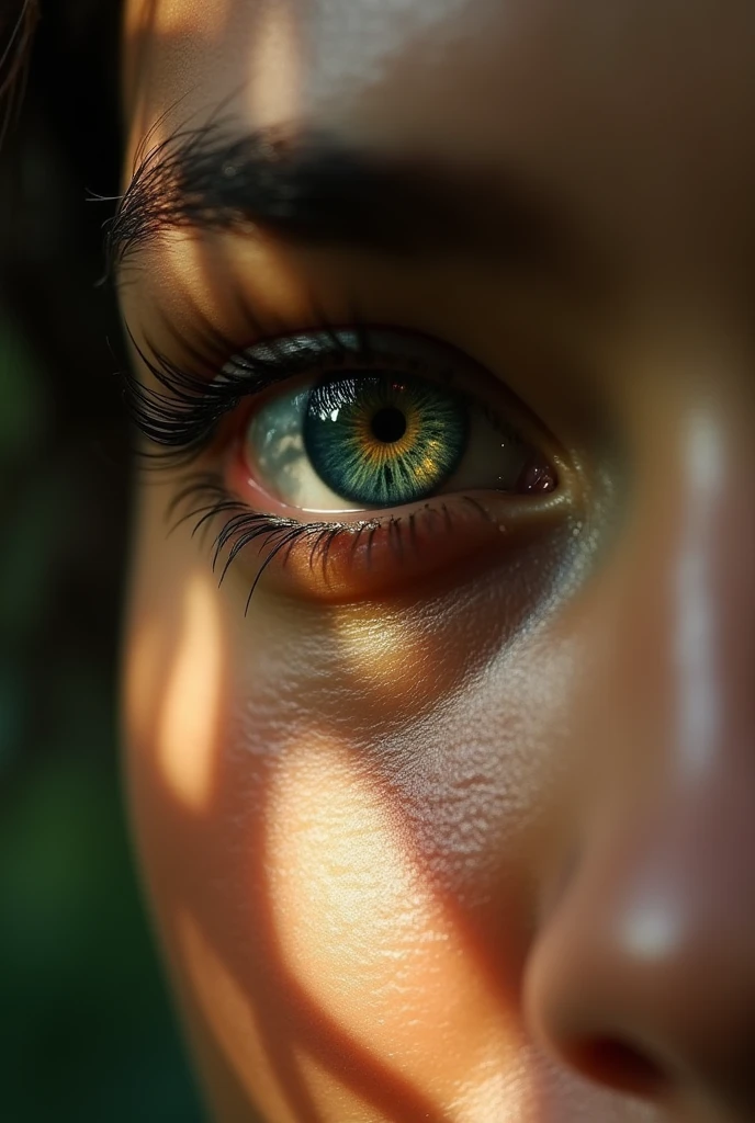 photo but only part of the eye with the woman
