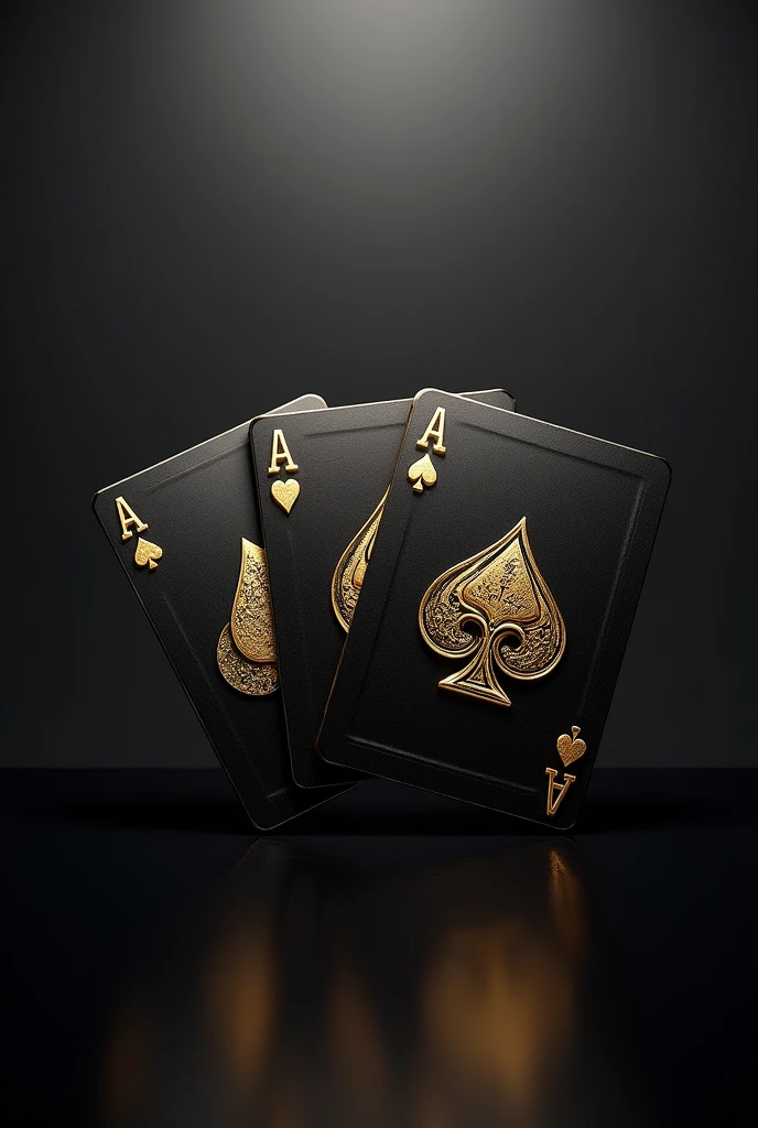 I need 8k images in PDF format for a gold deck of cards phone background with a black background mixed with gold.
But something simple with the cards of the deck in black and the symbols in gold, but only with the 4 Aces, simple background in black and gray.