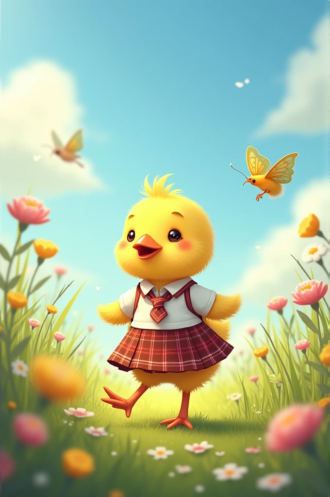 Little chick with uniform