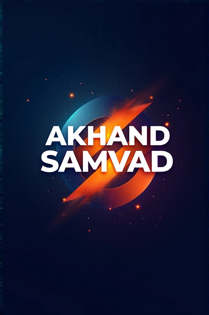 A logo on the name "Akhand Samvad" in stylish way for YouTube logo