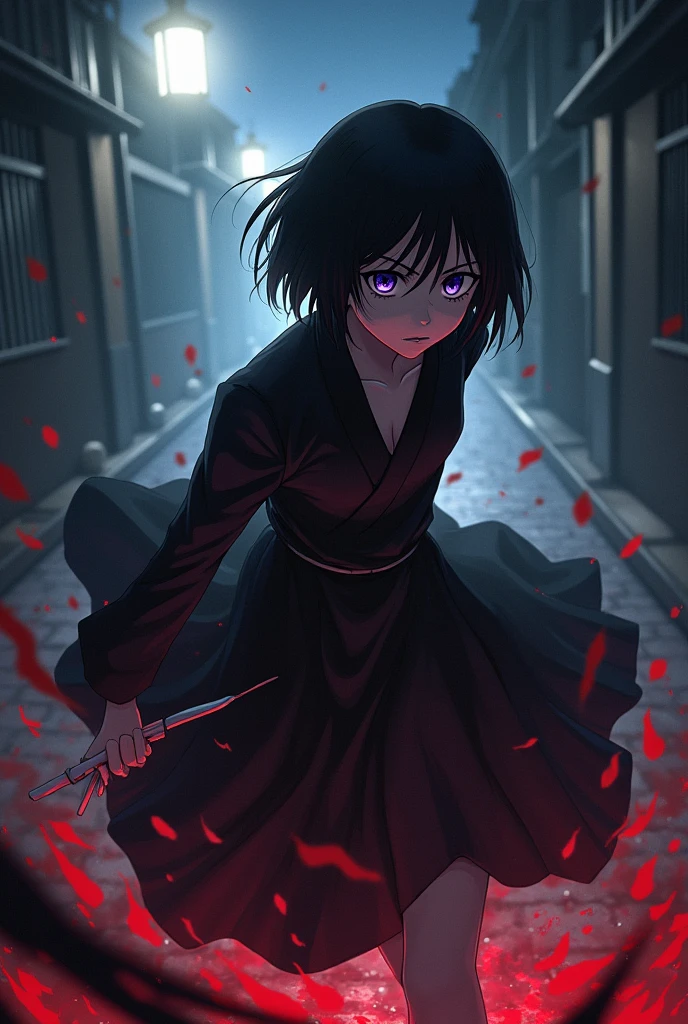 Rukia Kuchiki being brutally stabbed