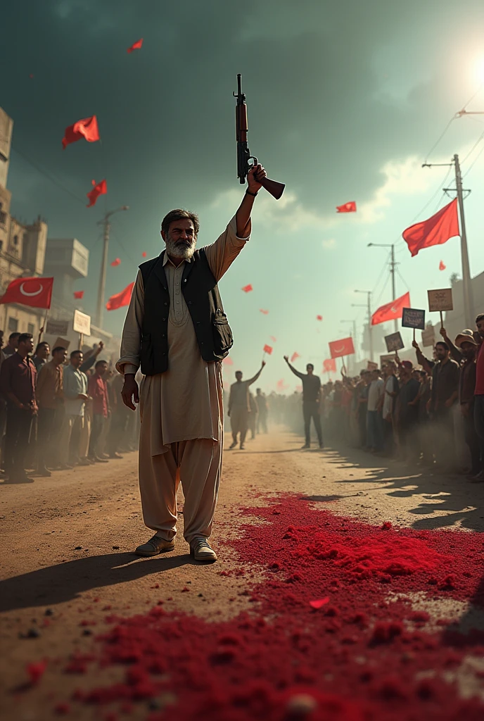 Pakistani Baloch hands gun against country, other side political parties conflict
Pak as blood ground.. people protest