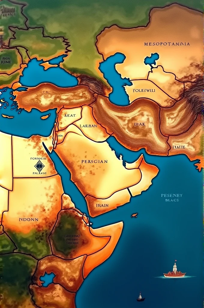 Egypt, china, India, mesopotamia, Locate the Persians and Phoenicians on the map 