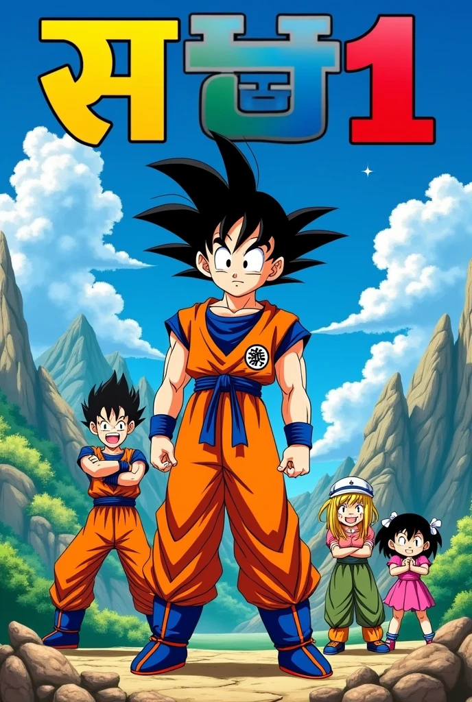 Make a poster on dragon ball classic series s1. Write on the poster season 1 , in hindi