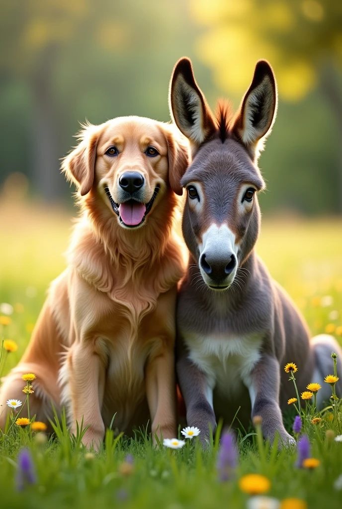 Rover the dog panted, thanking Daisy the donkey. She smiled back. Different strengths, one goal—they truly made a great team.