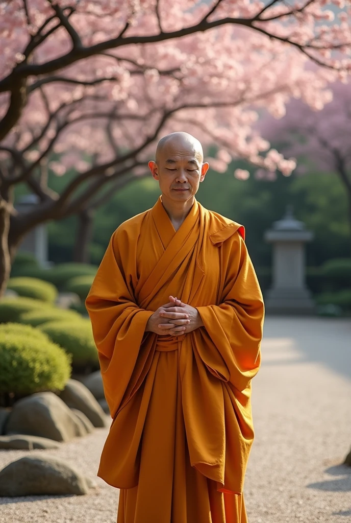 Picture of a monk facing forward