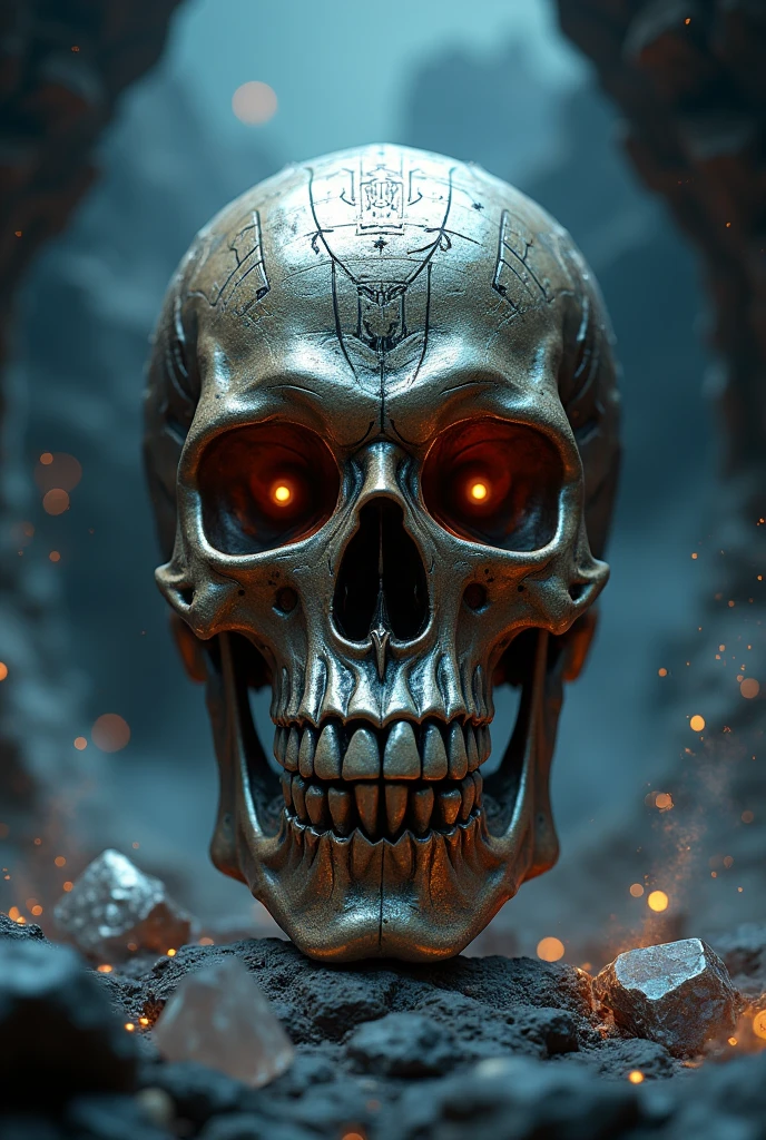 Strong skull posing