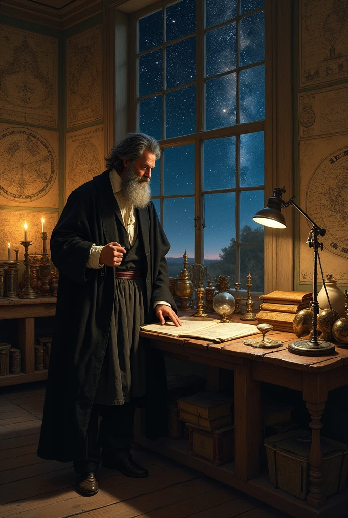 Galileo thinking that the earth is not the center of the universe
