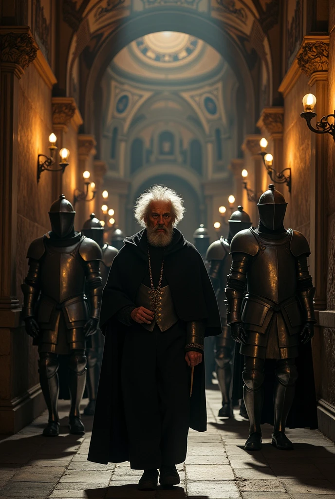Galileo being led by guards