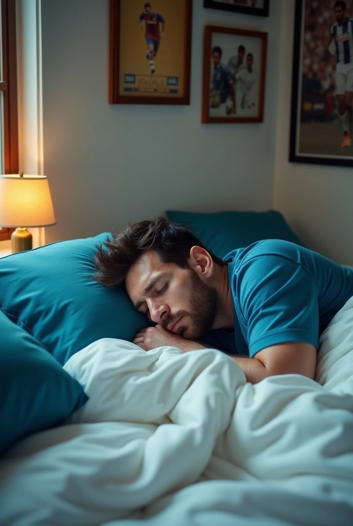 Messi is sleeping
