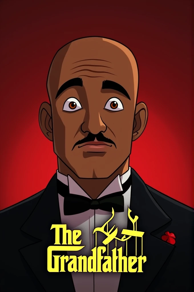 Make an animated poster called "THE GRANDFATHER 3 :" The poster must have a logo. Disney and the title are there too. and the poster must have Fat black kid gets teased by his friends Then his black brother came to help.