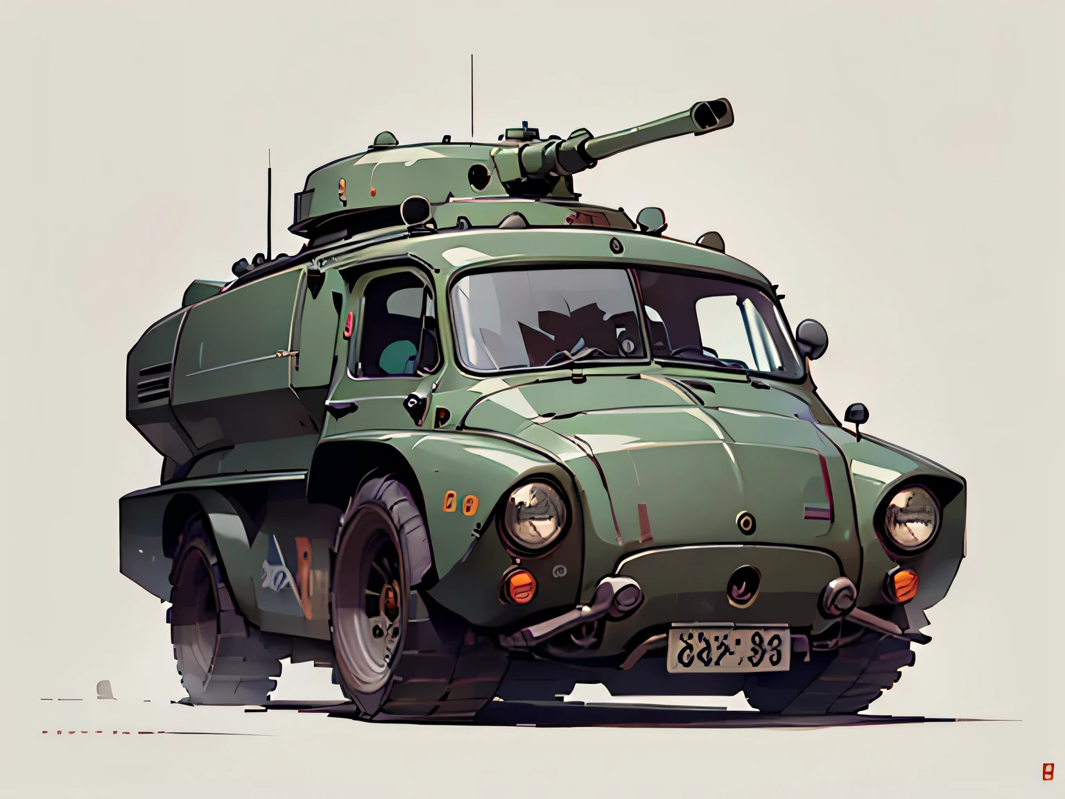 Small German tank、ww2,  Very Detailed illustrations.", Vehicle illustration, Manga style illustration, Cartoon style, HD illustration, 超Detailed illustrations, Vector illustration, Highly detailed hyperreal, Very Detailed illustrations, Detailed illustrations, Retro illustration, Highly detailed caricature, Artistic Illustration, Highly detailed vector art, Beautiful art illustrations