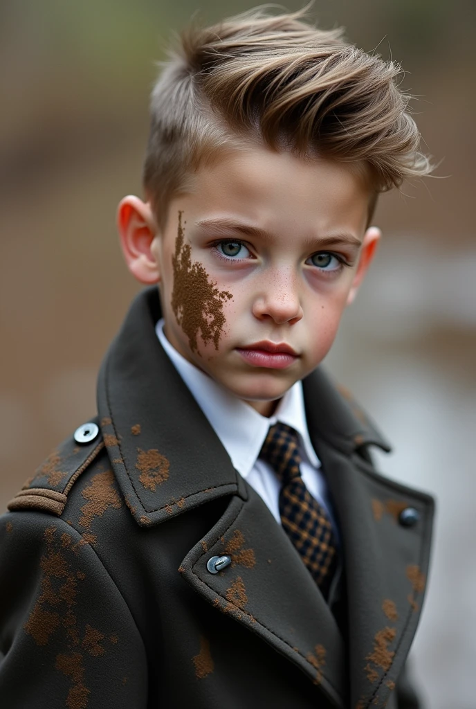 create a uncommon photSimple hairstyles for Facebook profile skin color white wear coat tie right hand will be stylish along the mud marks to cover the face boy photo