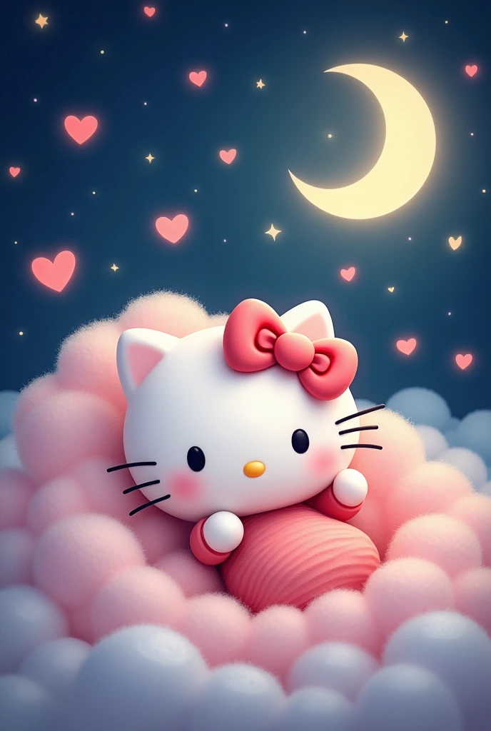 good night my love, with a Hello Kitty
