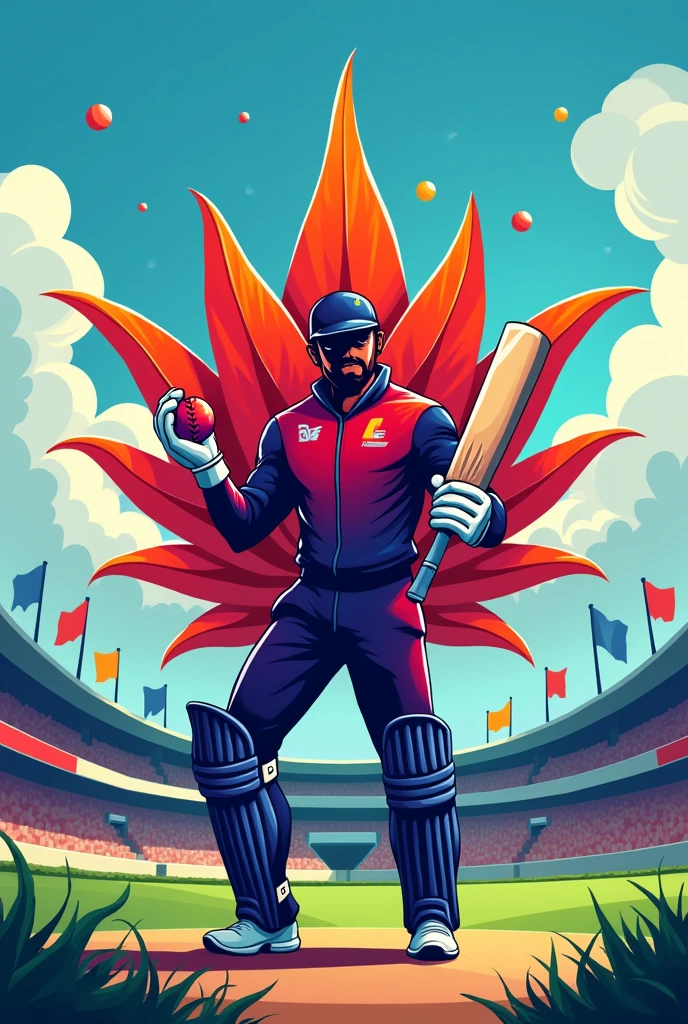 Create a cricket team logo, team name is “Lilly Super Giants”