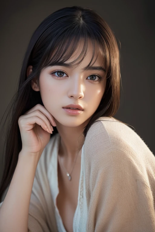 (Highest quality:1.4),(masterpiece:1.4),(Realistic:1.4),(Realistic:1.2),(超High resolution, RAW Photos:1.4),(High resolution, Very detailed:1.2),(8k:1.2),photograph,a photo of a dark-haired,one person's,alone,((school uniform, Sailor suit, Navy blue and white traditional Japanese style, Fine ribbon and pleated skirt)),((Big Breasts)),((Upper Body:1.3))