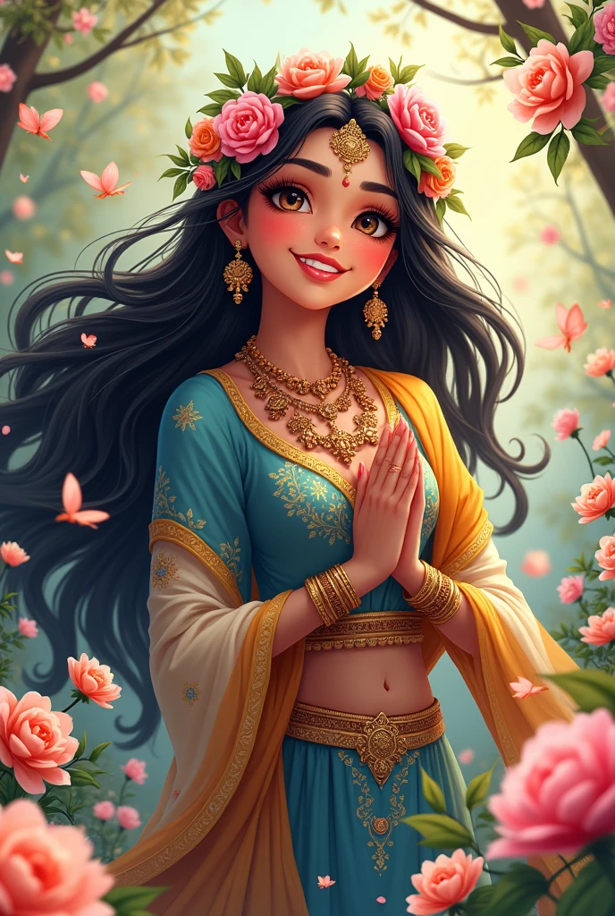Radha pic with smiling Anime