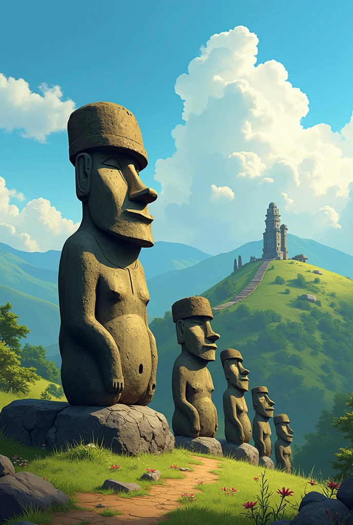 Vector image of the archaeological figures of San Agustín, Huila 
