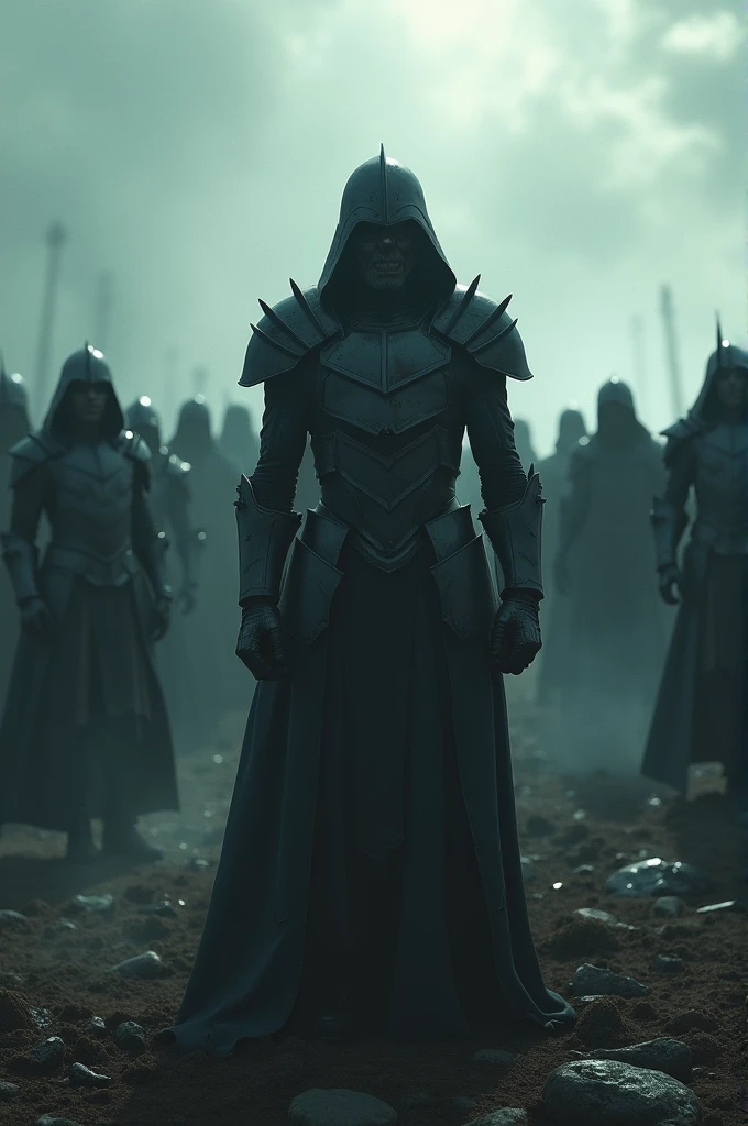 I am the future killer in action on a very real 48k high contrast gothic horror light photo rule battlefield, everyone looks exhausted trying to defend themselves and not die, unique piece.