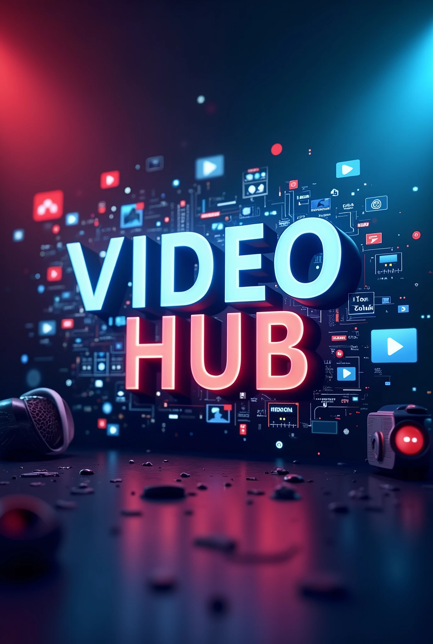 Video Hub নাম দিয়ে লগো বানিয়ে দিন ইউটিউব ব্যানার