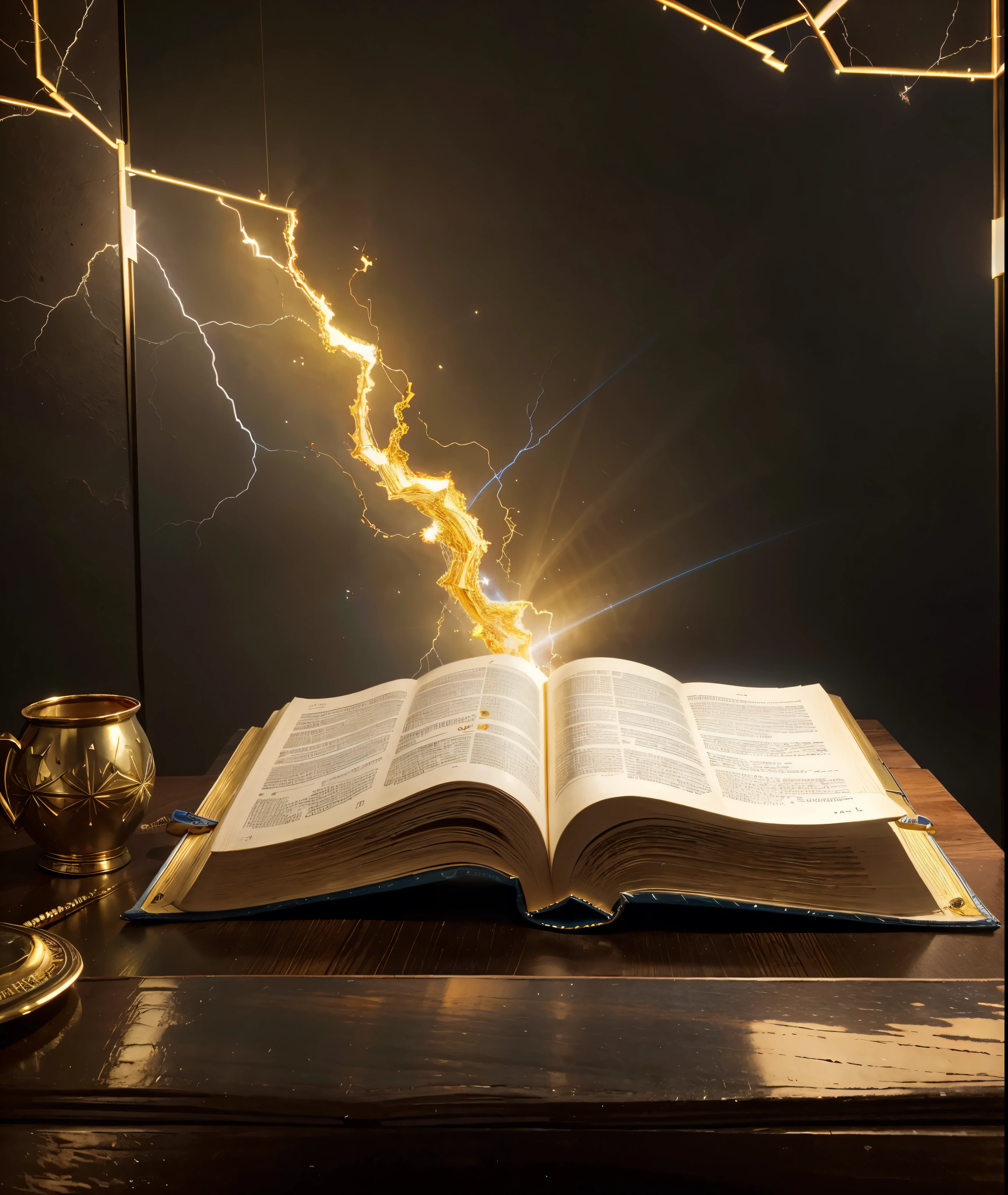 Bible, The Bible, book on the table, Bible, realistic book, armadura heavenly, Beauthfull, Blue Thunder, fire azul, Realistic fire azul, realistic thunder, electrical screws, realistic detailed 8k, 16K Realistic Details, hard, Detailed Realistic Color, Detailed realistic thunder, fire azul Realistic 8K, Cores photorrealistic 8K, 8K detailed colors, Nitidez photorrealistic 8K, ULTRAHD Photorealism, Divine fire azul, Divine Electric Blue Thunder, Sombras photorrealistics 8K, Textura photorrealistic, naturals, heavens, heavenly, sky night, céu de Beauthfull, the night, majestic, majestic Sky, naturalsmente posh, thunders, Sky thunders, Divine thunder, Linda, golden, starlight, Heavenly Bolts, villany azul, Blue Screws, Rendering, photorrealistic, ultra high definition, 4K, detailed textures, thunder, detailed shadows, detailed colors, naturals Linda, Great Divine, detailed contrast, realistic contrast, high resolution, detailed colors, realistic detailed 16K, 8K high definition, detailed contrast, realistic contrast, high resolution, detailed colors, fire, villany, realistic detailed, Golden Bible, The Bible, posh,