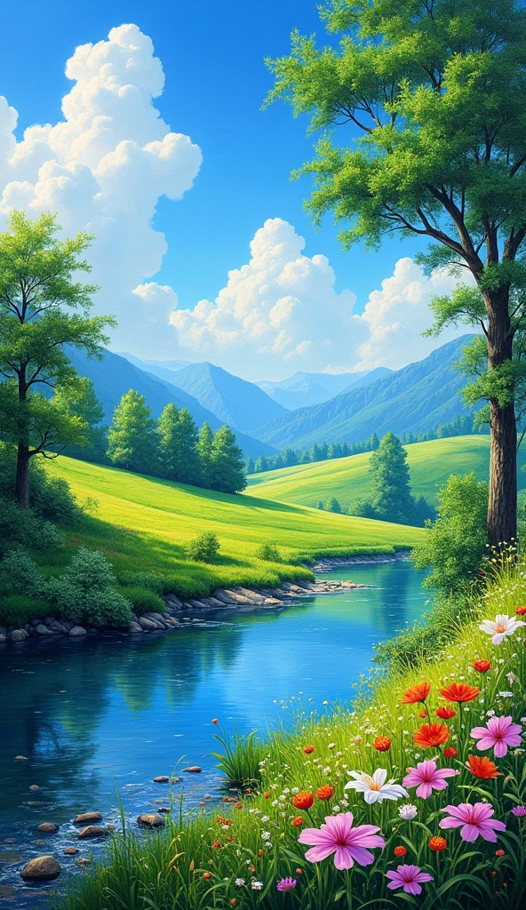 High-quality realistic acrylic art, vivid colors,