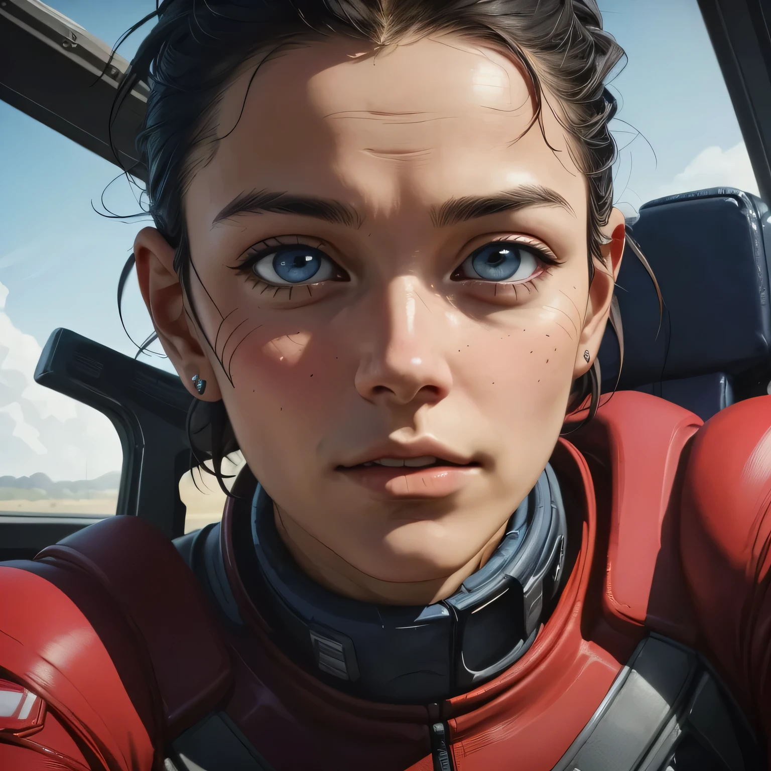 (upper body shot, professional portrait :1.5),  
(1boy, solo), 

norrispackard,1man, 
short hair, black hair,
black eyes, sanpaku, 

beautiful face, (realistic face), 
beautiful hairstyle, 
realistic eyes, beautiful detailed eyes, 
(realistic skin), beautiful skin, 
golden ratio, 

pilot suit, gloves, 

(photorealistic, RAW photo : 1.4), 
(masterpiece, best quality:1.5), 
absurdres, attractive, 
ultra high res, ultra realistic, highly detailed, 

in cockpit,


