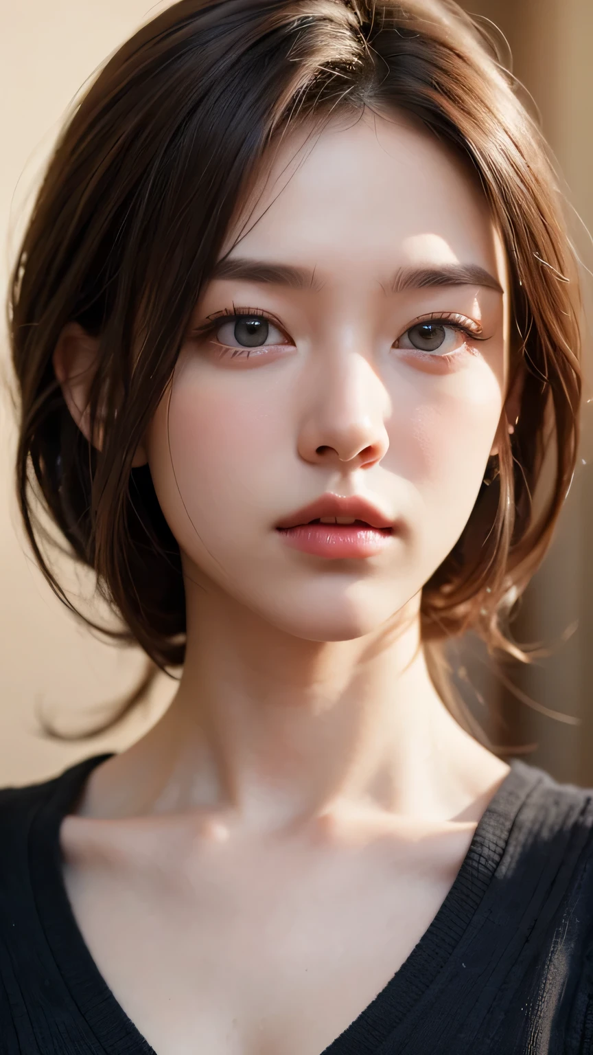 Realism Fusion, 8k, Highest quality, masterpiece, Ultra-high resolution, Very detailed, Ultra Photorealistic,20-year-old, one person's, Pale skin, Center of chest, Beautiful breasts, Toned body, Oil, white hair color, Training wear. Pool,Transparent nipples、Browsing Caution,