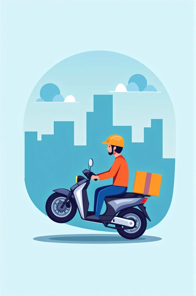 Stefani O motoboy:

conceito: A corporate logo, highlighting the logistics part with a touch of professionalism and organization.
elements: Box icons, a motorcycle delivery driver following a road, geometric shapes representing planning and efficiency. Set the background to medium blue 