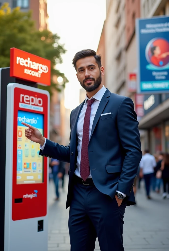 RechargiGo brand promotion by a professional man , RechargiGo provide AEPS, MONEY TRANSFER, CASH WITHDRAWAL, RECHARGE amd many more digital servises